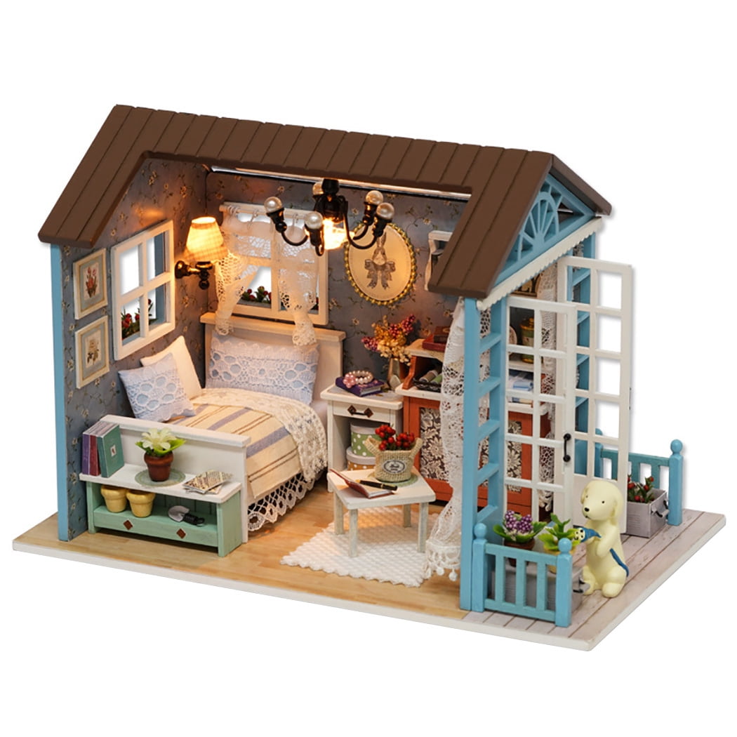 Kit Maison Miniature En Bois – Villa à Monter Soi-même – Poupée Décorative – Cadeau Bricolage Adulte