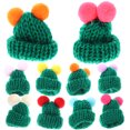 thumbnail image 4 of 30Pcs Mini Christmas Knit Hat Doll Cap DIY Crafts Wool Yarn Accessories, 4 of 8
