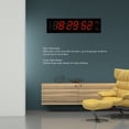 thumbnail image 4 of Haofy LED Digital Wall Clock with Large Number Display Day of The Week Temperature Display, Hourly Chime and Memory Function, Suitable for Living Room, Bedroom, Office, 4 of 7