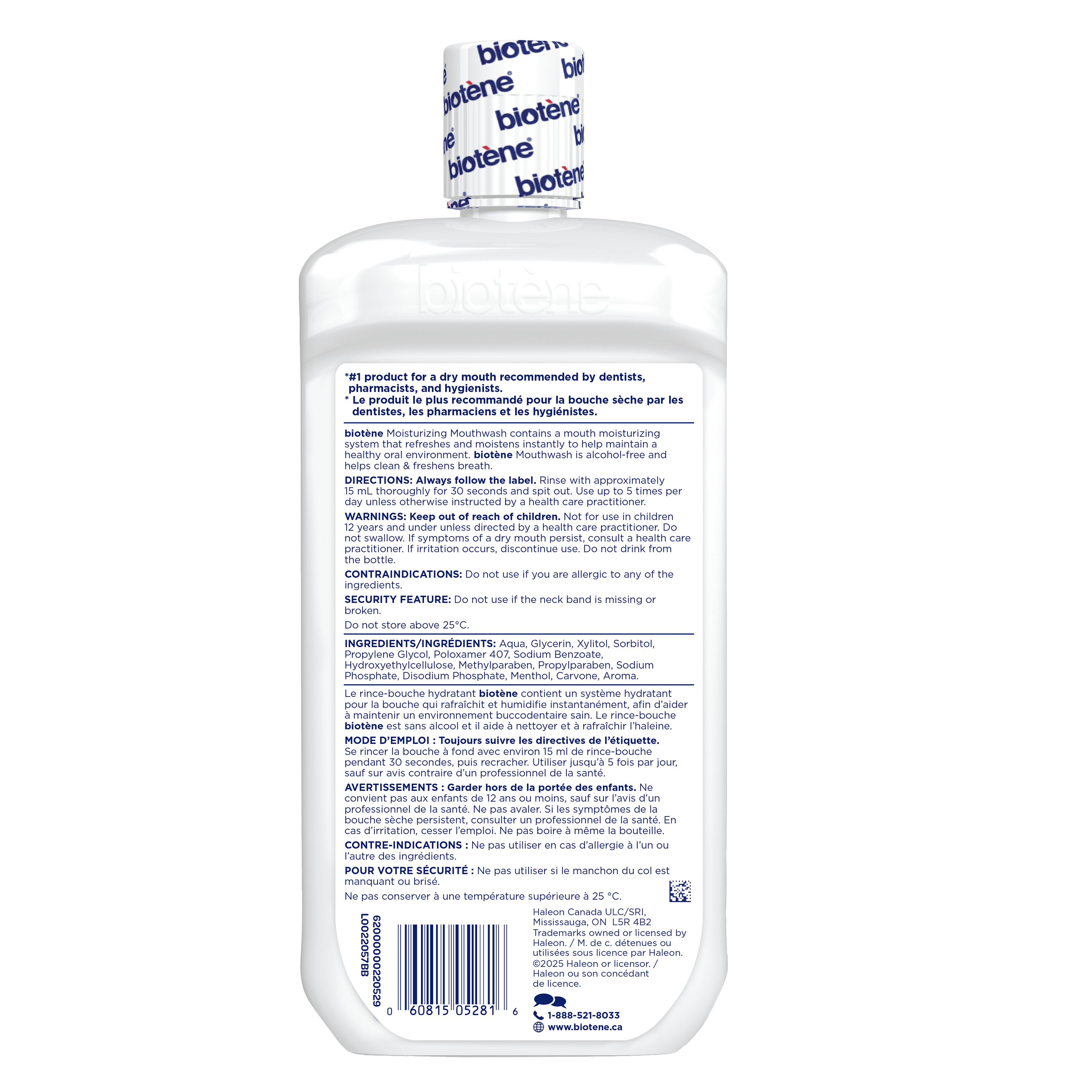 Biotene Rince-Bouche Hydratant pour la Bouche Sèche