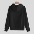 thumbnail image 4 of 2 Piece Sweatsuits for Womens Clearance Solid Color Pocket Drawstring Pullover Sweatpant Set Lounge Tracksuit Casual Plus Size Lightweight Loose Ladies Outfits Fall Winter 2023 Black L, 4 of 5