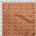 thumbnail image 4 of oneOone Cotton Flex Orange Fabric Tropical Leaf Craft Projects Decor Fabric Printed By The Yard 40 Inch Wide, 4 of 5