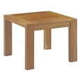 thumbnail image 1 of Modway Upland Solid Teak Wood Outdoor Patio Side Table in Natural, 1 of 4