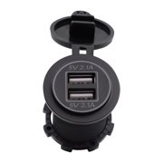EGNMCR 5V 4.2A USB Charger Socket Adapter Power Outlet for 12V 24V Motorcycle Car Charger