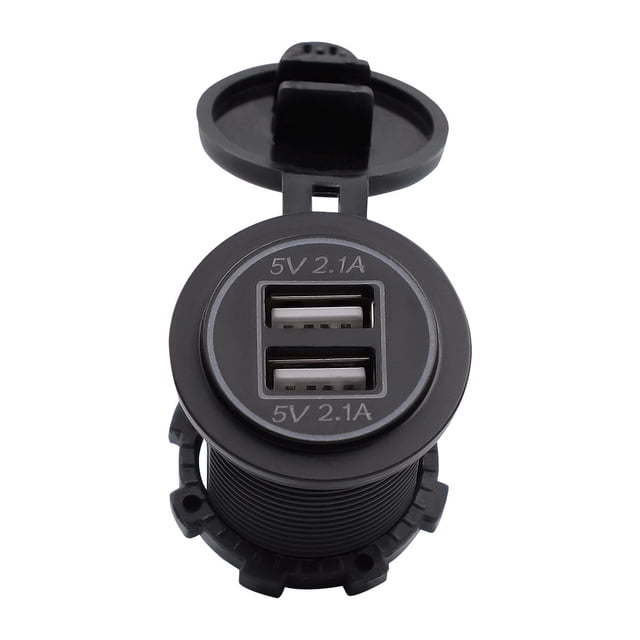 EGNMCR 5V 4.2A USB Charger Socket Adapter Power Outlet for 12V 24V Motorcycle Car Charger