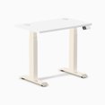 thumbnail image 1 of Desky Bureau Assis-Debout Mini Double - Blanc / 32 x 20 Pouces avec Oeillets / Blé, 1 of 10