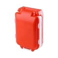 thumbnail image 2 of Plastic Medication Dispenser Box Portable Tablet & Capsule Organizer Orange & Blue Pill Cutter Divider 10x7x2cm Travel Health Case, 2 of 6