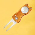 thumbnail image 3 of Golf Pitch Divot Repair Switchblade Ball Divot Foldable Golf Divot Marker Groove Cleaner Orange, 3 of 9