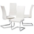 thumbnail image 1 of Baxton Studio Cyprien Faux Leather Dining Chair, White (Set of 4), 1 of 5