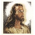 thumbnail image 1 of Portrait Of Christ Counted Cross Stitch Kit-6.875"X7.75" 14 Count, 1 of 1