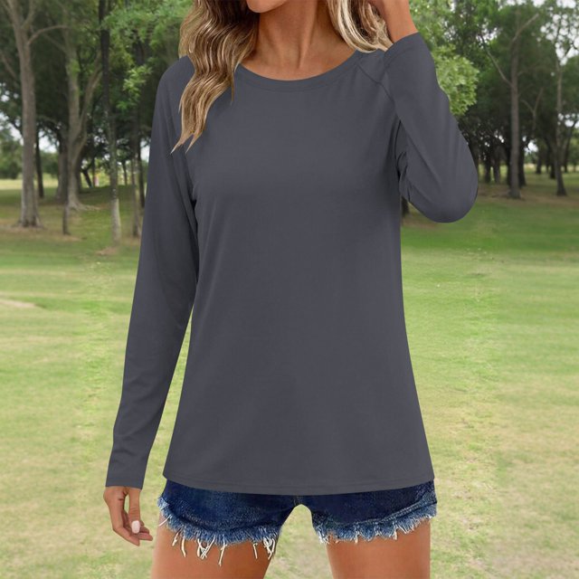 Ailaofu Women's Sun Shirts Protection Rash Guard Long Sleeve Swim Shirts Quick Dry Lightweight Workout Tops