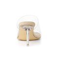 thumbnail image 3 of BLISSFUL STEP Sandales à Talons Aiguilles à Bride Transparente pour Femmes Beige 10, 3 of 7
