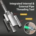thumbnail image 2 of Integrated Internal & External Pipe Threading Tool, Pipe Thread Cutting Tool, Electric Drill Compatible PVC Pipe Threader Kit, Pipes Thread Maker Tooll for Cutting & Pipe (3/4" (DN20) Pipe), 2 of 10