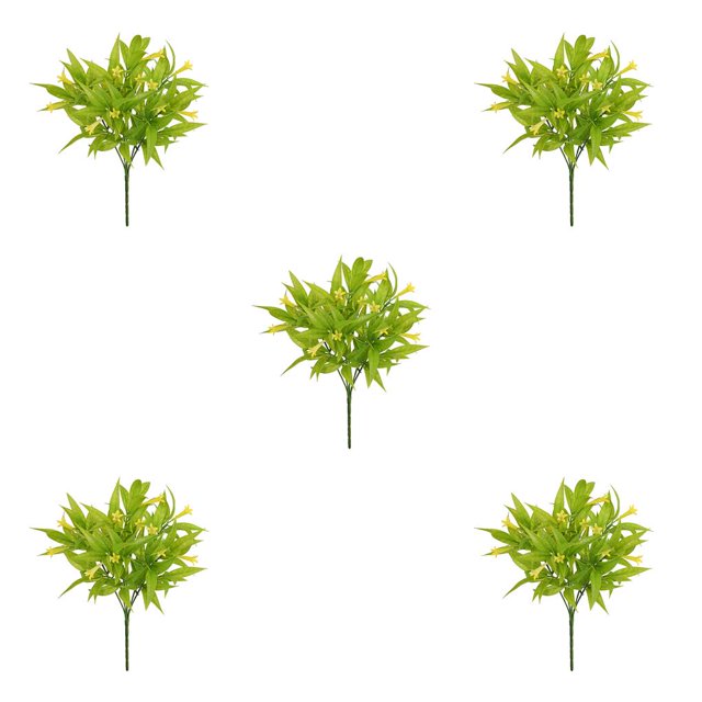 QualitChoice Plastic Artificial Flowers Fake False Plants Garden SH yellow 5Set