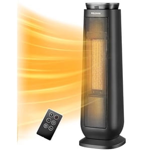 Pelonis Space Chauffe-eau portable pour usage intérieur, 23 Thermopompe électrique de pouce avec télécommande pour chambre, 1500W PTC Chauffe-vent avec surchauffe & ampère; protection de pointe, silencieux, efficace énergétique,