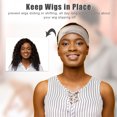 thumbnail image 2 of Unique Bargains 2pcs Fastener Band, Velvet for Securing Wigs,Adjustable, No Slip, Hold Hair Back Light Coffee Color, 2 of 7