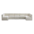 thumbnail image 1 of Meridian Furniture Quincy Cream Velvet Modular Sectional, 1 of 27