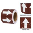 thumbnail image 3 of Unique Bargains Directional Flow Arrow Tape 4'x65', Adhesive Pipe Identification Marking Stickers, White on Brown, 3 of 5