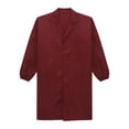 thumbnail image 3 of Rswnyirn Adult Wear Resistent Dustproof Lab Coat Notched Lapel Button Up Long Coat Workshop Uniform Red 190, 3 of 5