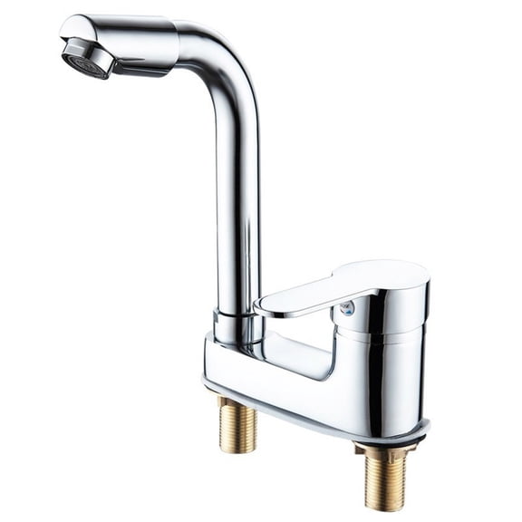 suyin Bathroom Washbasin Faucet Double Hole For 360° Rotating Sink Cold And Hot Water Tap Sink Water Tap Washbasin Faucet