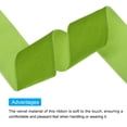 thumbnail image 3 of Unique Bargains Velvet Ribbon 1 1/2 Inch x 10 Yard Single Face Spool Silky DIY Crafts Gift Wrapping Bow Decoration Fresh Green, 3 of 5