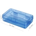 thumbnail image 3 of Dvruxg Plastic Cosmetics Case, Large Capacity Box, Hard Crayon Box Storage with Snap-Tight Lid for Office Supplies(Blue), 3 of 5