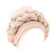 thumbnail image 2 of Chapeau de Mode pour Femmes avec Perles, Bonnet de Cancer Musulman à Volants, Bonnet de Sommeil Doublé en Satin, 2 of 2