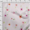 thumbnail image 2 of oneOone Georgette Viscose Fabric Flower & Leaves Watercolor Decor Fabric Printed BTY 42 Inch Wide, 2 of 4