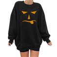 thumbnail image 1 of Nouveaux Hauts pour Femmes 2023 Mode Imprimé Col Rond Pull Manches Longues Blouse Confortable Chandail en Molleton Coupe Décontractée Surdimensionné pour Femmes, 1 of 5