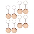 thumbnail image 4 of 8pcs Kindergarten Gifts Hand-painted Log Chip Painting DIY Key Chain Pendants, 4 of 8