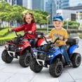 thumbnail image 4 of Gymax 6V Kids Ride On ATV w/ Music & Spray Function USB Port Storage Box Toy Car Blue, 4 of 10