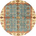 thumbnail image 1 of Ahgly Company Indoor Round Abstract Ginger Brown Green Oriental Area Rugs, 8' Round, 1 of 6