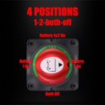 thumbnail image 2 of Ampper 1-2-Both-Off Battery Disconnect Switch, 12-48 V Battery Master Cut Shut Off Isolator Switch (1-2-Both-Off), 2 of 8