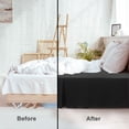 thumbnail image 3 of PiccoCasa Bed Skirt Double Brushed Microfiber with Dust Ruffle, King Black, 3 of 6