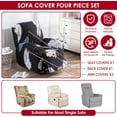 thumbnail image 4 of Stretchable Printed Recliner Cover – Protective Elastic Slipcover for Home Reclining Chairs, 4 of 9