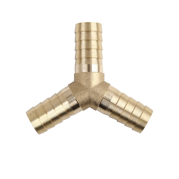Unique Bargains 19mm Hose Barb Brass Pipe 3 Way Y Fitting Thread Connector Adaptor for Air Water Gas Oil Pipe