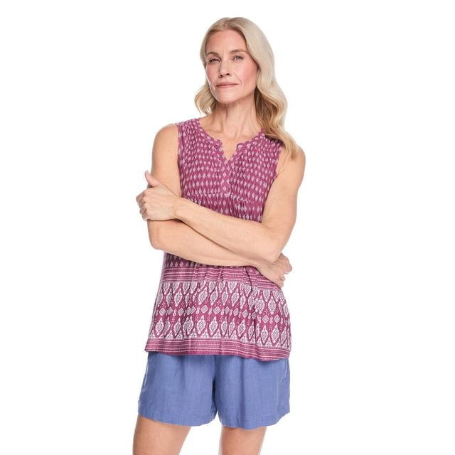 Iyla Women's Border Printed Top