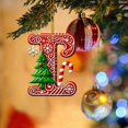 thumbnail image 1 of Hbdhejl 26 Pcs Lettres Rouges Décorations de Sapin de Noël Lettres de Canne de Bonbon avec Motif de Baies Mini Alphabet Ornements Suspendus Fête Maison Sapin de Noël Acrylique 2D, 1 of 4