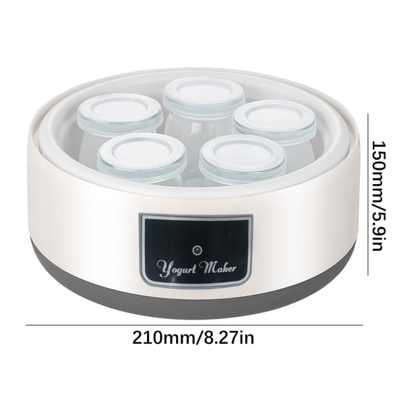 RRJ Home Automatic Yogurt Maker, Mini Cup Multi-Functional Fermenter for Homemade Yogurt Natto Kefir, Small Kitchen Appliance for Countertop Dorm Office