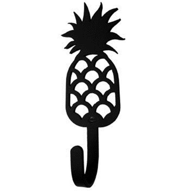 Village Wrought Iron WH-44-S Petit Crochet Mural Ananas - Noir