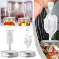 thumbnail image 2 of 86mm/70mm Wide Mouth Jar Fermentation Lid And Airlock For Preserving X0D7 R0J9, 2 of 8