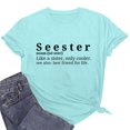 thumbnail image 4 of LSLJS Women's Funny Printed Pattern Casual Fashion Soild Color Short Sleeve Tops Blouse, 4 of 6