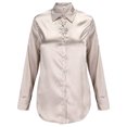 thumbnail image 5 of Heliisoer Women Satin Long Sleeve Button Down Work Blouse Tops Going T-Shirt, 5 of 5