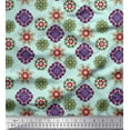 thumbnail image 1 of Soimoi Poly Georgette Fabric Mandala Kaleidoscope Print Sewing Fabric Yard 52 Inch Wide, 1 of 3