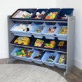 thumbnail image 5 of Humble Crew Leo Supersized Toy Storage Organizer with 16 Plastic Storage Bins, Grey/Blue, 5 of 5