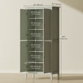thumbnail image 3 of HOMCOM Garde-Manger de Cuisine avec Lumière DEL à Capteur Armoire de Rangement pour Garde-Manger Vert, 3 of 10
