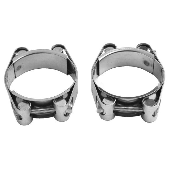 2XStainless Steel Double-head Strong Throat Clamp Exhaust Pipe Clamp Repair Tool