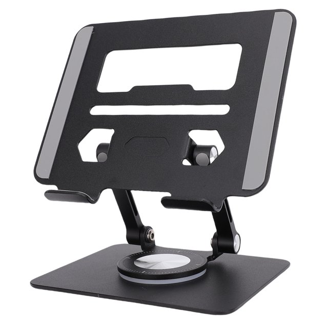 Support pour Tablette, Support de Tablette Ajustable, Support de Bureau Pliable pour Liseuse Électronique de Tablettes de 5,8 à 12,9 Po, avec Base Rotative à 360