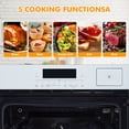 thumbnail image 2 of Single Wall Oven 24 in, Built-in Electric Ovens with 5 Automatic Recipes, 3000W, 240V, 2.5 CF Convection Built-in Oven, Stainless Steel, Touch Control, Timer, Safety Lock, 2 of 8