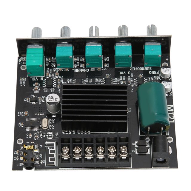 Carte BT, Protection Réglable Carte Son Haute Puissance 2.1 Canaux pour Haut-Parleurs 15-100W 4-8 Ohm